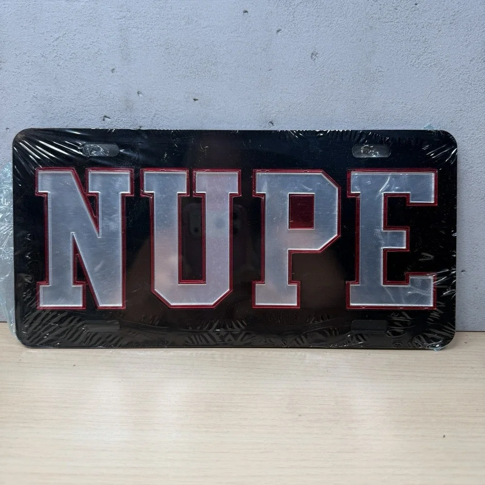Kappa Alpha Psi NUPE License Plate (Black) New Sealed Heavy mirrored acrylic